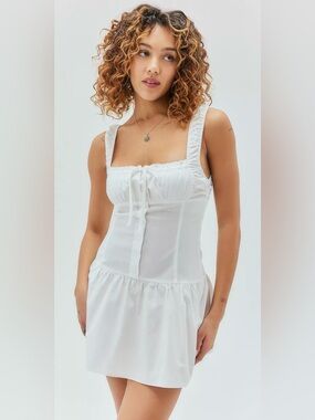 NWT Lioness Heat Mini Dress in White 100% Cotton Size Small